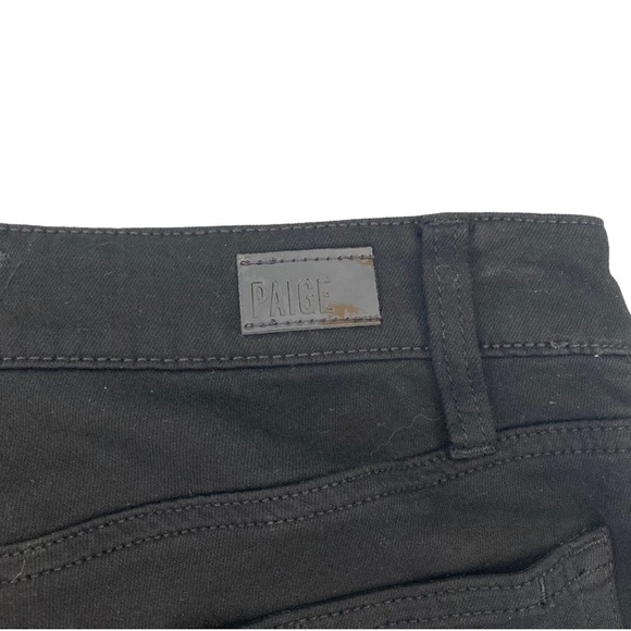 Paige Hoxton Ultra Skinny velvet tuxedo stripe black denim jeans - petite length - Picture 9 of 11